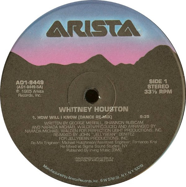 Whitney Houston - How Will I Know (12") [Vinyl] | Arista (AD1-9449) - 3