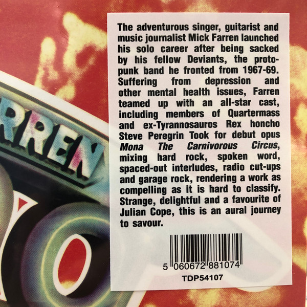 Mick Farren - Mona (The Carnivorous Circus) | Trading Places (TDP54107) - 2