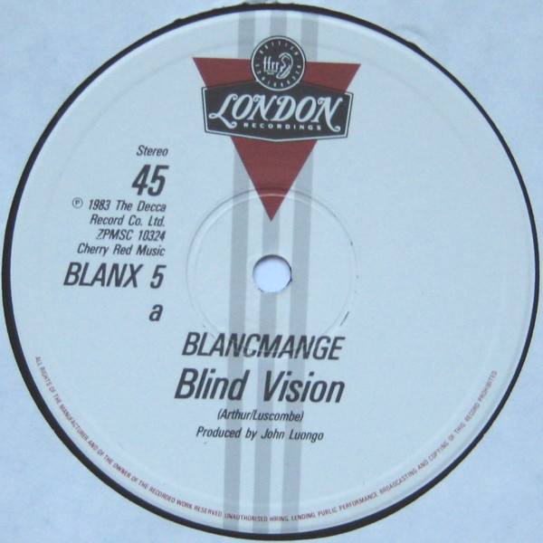 Blancmange - Blind Vision | London Records (BLANX 5) - 3