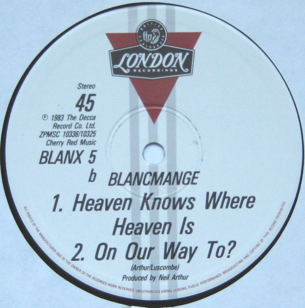 Blancmange - Blind Vision | London Records (BLANX 5) - 4