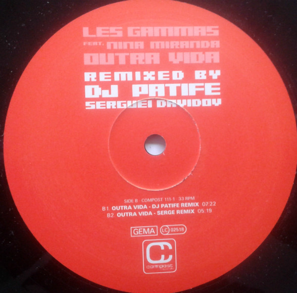 Les Gammas Feat. Nina Miranda - Outra Vida | Compost Records (COMPOST 111-1) - 3