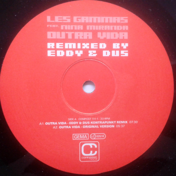 Les Gammas Feat. Nina Miranda - Outra Vida | Compost Records (COMPOST 111-1) - 2