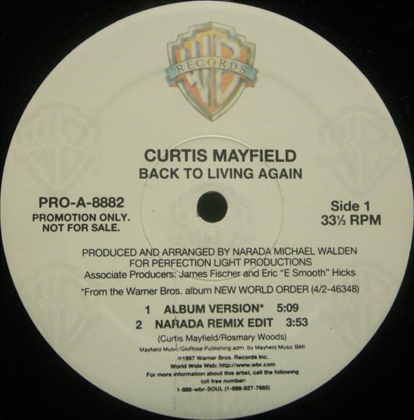 Curtis Mayfield - Back To Living Again | Warner Bros. Records (PRO-A-8882) - main