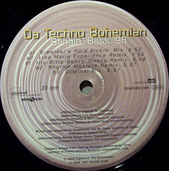 Da Techno Bohemian - Bangin' Bass '98 | Control (0043140 CON)