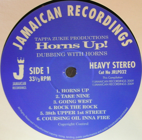 Tapper Zukie - Horns Up "Dubbing With Horns" | Jamaican Recordings (JRLP032) - 3