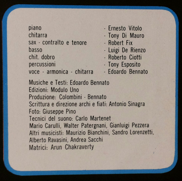 Edoardo Bennato - Burattino Senza Fili | Ricordi (SMRL 6209) - 4