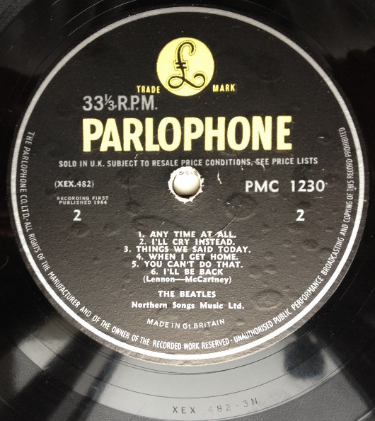 The Beatles - A Hard Day's Night | Parlophone (PMC 1230) - 4 The Beatles - A Hard Day's Night | Parlophone (PMC 1230) - 4
