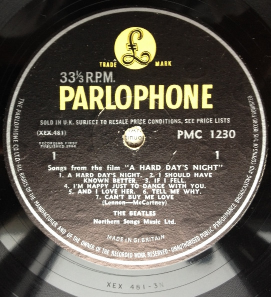 The Beatles - A Hard Day's Night | Parlophone (PMC 1230) - 3 The Beatles - A Hard Day's Night | Parlophone (PMC 1230) - 3