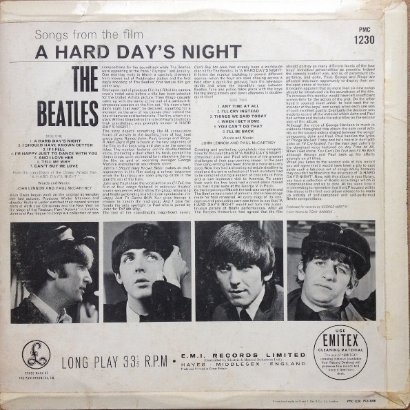 The Beatles - A Hard Day's Night | Parlophone (PMC 1230) - 2 The Beatles - A Hard Day's Night | Parlophone (PMC 1230) - 2