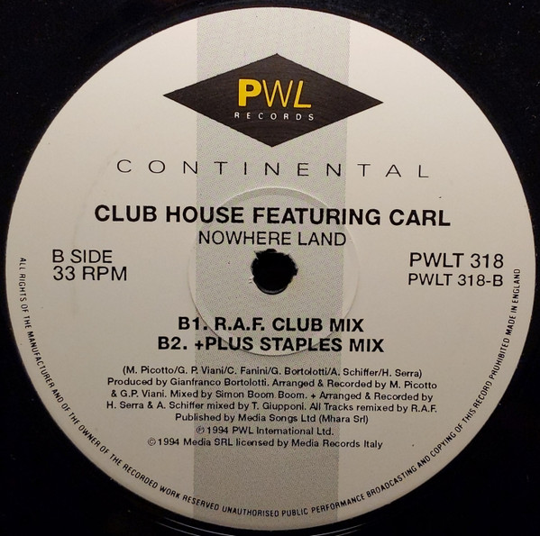 Clubhouse Featuring Carl - Nowhere Land | PWL Continental (PWLT 318) - 3 Clubhouse Featuring Carl - Nowhere Land | PWL Continental (PWLT 318) - 3