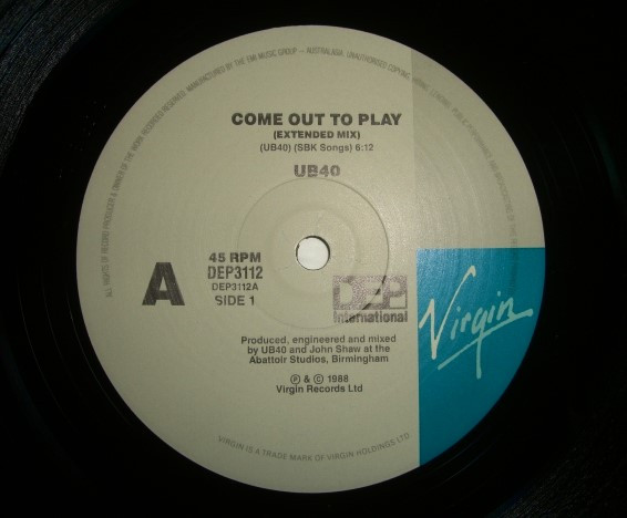 UB40 - Come Out To Play | DEP International (DEP 3112) - 3