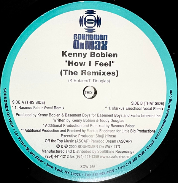 Kenny Bobien - How I Feel (The Remixes) | Soundmen On Wax (SOW-466) - main Kenny Bobien - How I Feel (The Remixes) | Soundmen On Wax (SOW-466) - main