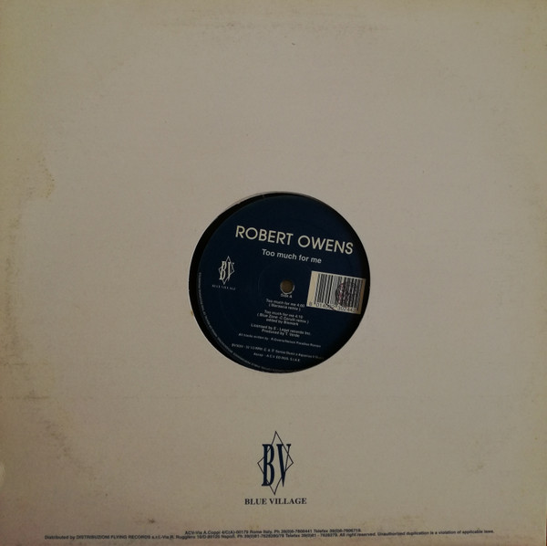 Robert Owens - Too Much For Me | Blue Village (BV 3024) - 4 Robert Owens - Too Much For Me | Blue Village (BV 3024) - 4