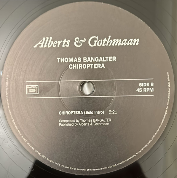 Thomas Bangalter - Chiroptera | Because Music (BEC5613915) - 4
