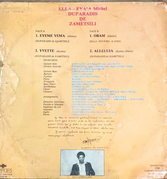 Ella - Eya'a Duparadis - Chante Obisko | Production CNE (NUM 48129) - 2 Ella - Eya'a Duparadis - Chante Obisko | Production CNE (NUM 48129) - 2