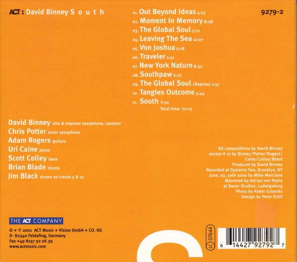 David Binney - South | ACT (ACT 9279-2) - 2