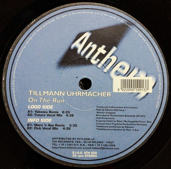 Tillmann Uhrmacher - On The Run | Anthem (ATH 050) - 3