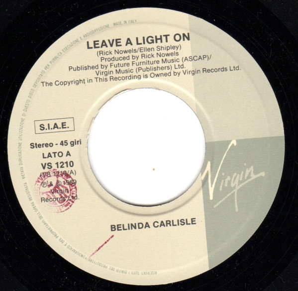 Belinda Carlisle - Leave A Light On | Virgin (VS 1210) - 3