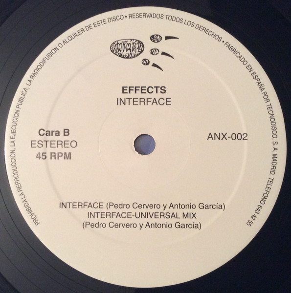 Effects - Spirit Dance / Interface | Animal Records (ANX-002) - 4
