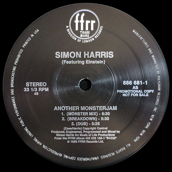 Simon Harris - Another Monster Jam / (I've Got Your) Pleasure Control | FFRR (886 681-1) Simon Harris - Another Monster Jam / (I've Got Your) Pleasure Control | FFRR (886 681-1)