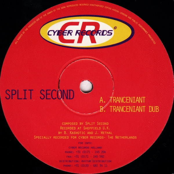Split Second - Tranceniant | Cyber Records (CR 007) - main