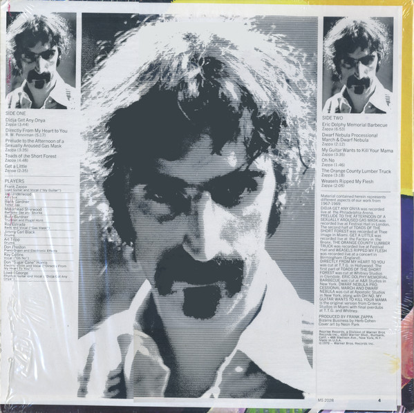 The Mothers - Weasels Ripped My Flesh | Reprise Records (MS 2028) - 2