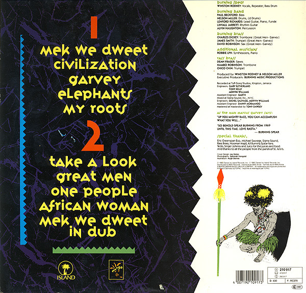 Burning Spear - Mek We Dweet | Island Records (210 917) - 2 Burning Spear - Mek We Dweet | Island Records (210 917) - 2
