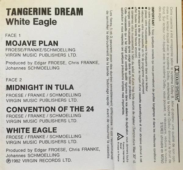 Tangerine Dream - White Eagle | Virgin (AE 460 404563) Tangerine Dream - White Eagle | Virgin (AE 460 404563)