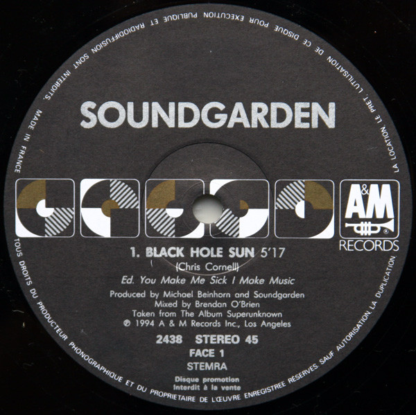 Soundgarden - Black Hole Sun | A&M Records (2438)