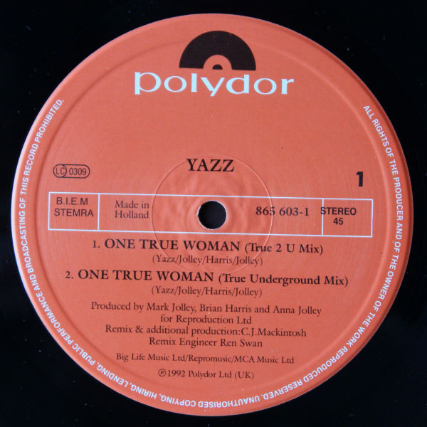 Yazz - One True Woman | Polydor (PZ 198)