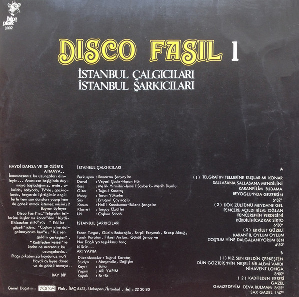 İstanbul Çalgıcıları / İstanbul Şarkıcıları - Disco Fasıl 1 | Bip! (8002) - 2 İstanbul Çalgıcıları / İstanbul Şarkıcıları - Disco Fasıl 1 | Bip! (8002) - 2