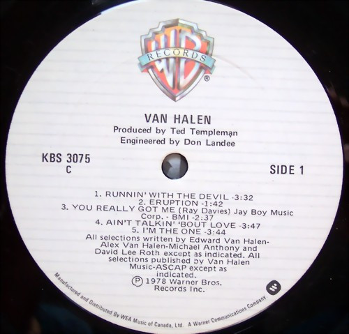 Van Halen - Van Halen | Warner Bros. Records (KBS 3075) - 3