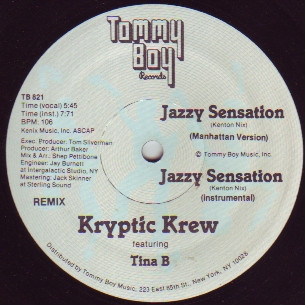 Afrika Bambaataa & The Jazzy 5 / The Kryptic Krew - Jazzy Sensation | Tommy Boy (TB 821) - 2 Afrika Bambaataa & The Jazzy 5 / The Kryptic Krew - Jazzy Sensation | Tommy Boy (TB 821) - 2