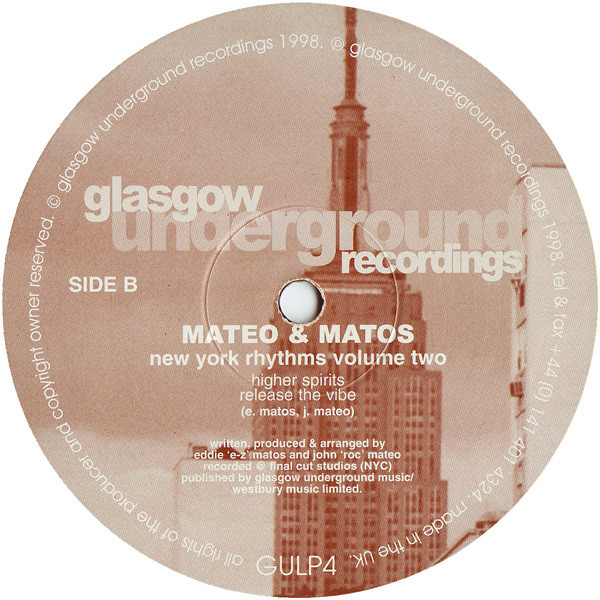 Mateo & Matos - New York Rhythms Volume Two | Glasgow Underground (GULP4) - 3