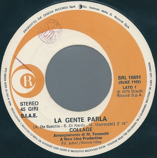 Collage - La Gente Parla | Ricordi (SRL 10891) - 2