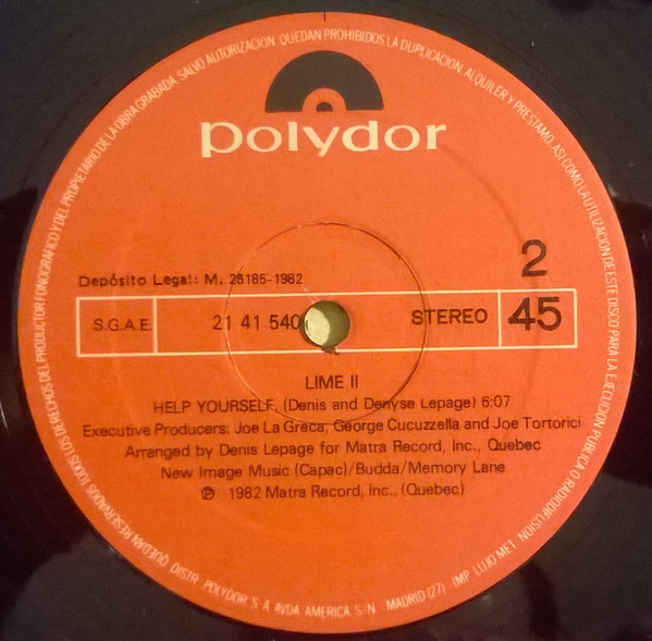 Lime - Babe, We're Gonna Love Tonite = Babe, Vamos A Hacer El Amor Esta Noche | Polydor (21 41 540) - 4