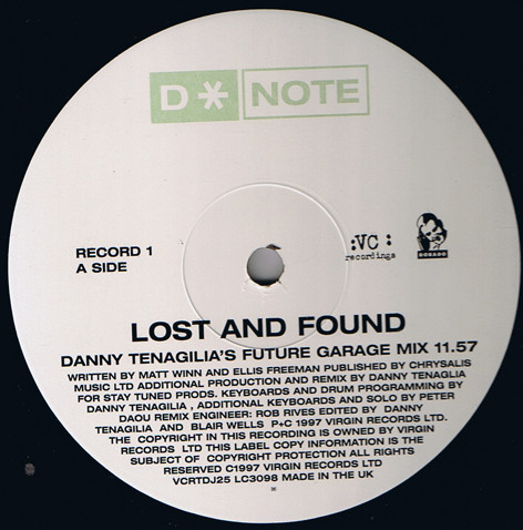 D*Note - Lost And Found | VC Recordings (VCRTDJ 25)