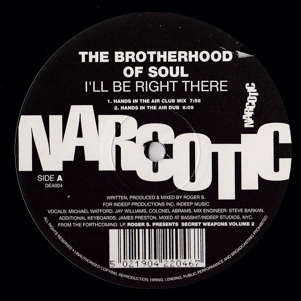 Brotherhood Of Soul - I'll Be Right There | Narcotic (DEA004) - main
