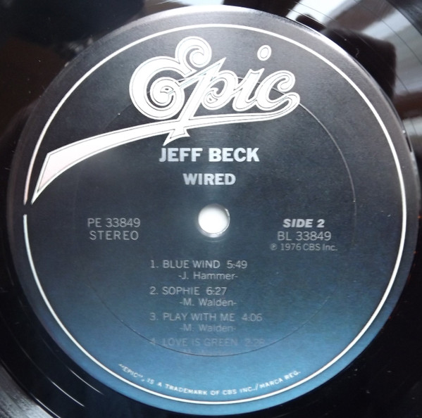 Jeff Beck - Wired | Epic (PE 33849) - 4