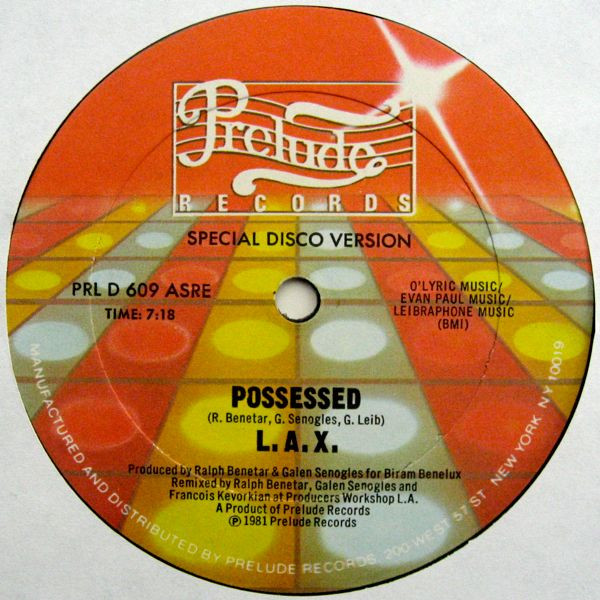 L.A.X. - Possessed | Prelude Records (PRL D 609) L.A.X. - Possessed | Prelude Records (PRL D 609)