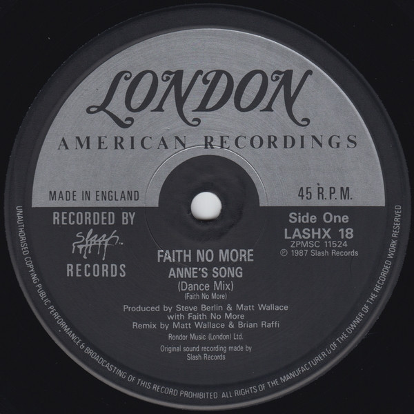 Faith No More - Anne's Song | Slash (LASHX 18) - 3