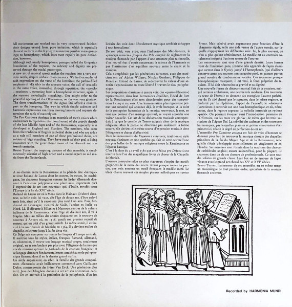 Roland de Lassus , Pro Cantione Antiqua , Bruno Turner - Missa Pro Defunctis 5 Vocum (1580) | Deutsche Harmonia Mundi (HMI 73074) - 3