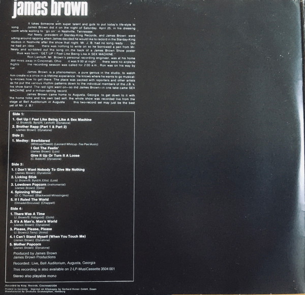 James Brown - Sex Machine (Recorded Live At Home In Augusta, Georgia With His Bad Self) | Polydor (2612 013) - 2 James Brown - Sex Machine (Recorded Live At Home In Augusta, Georgia With His Bad Self) | Polydor (2612 013) - 2