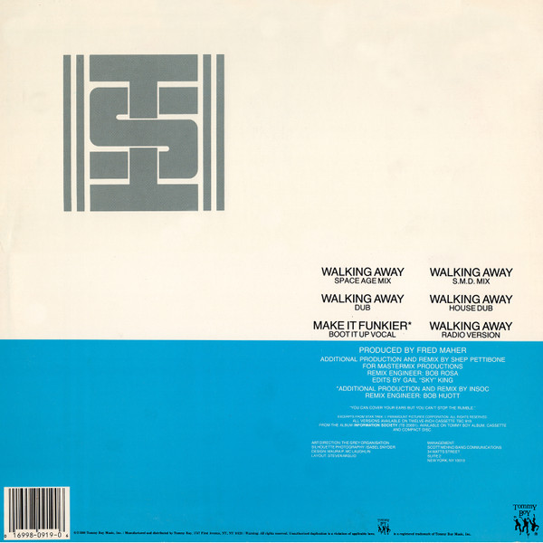 Information Society - Walking Away (12") [Vinyl] | Tommy Boy (TB 919) - 2