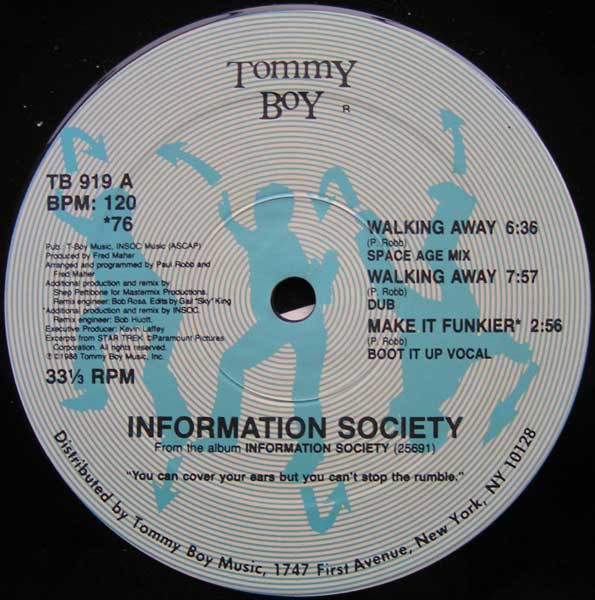 Information Society - Walking Away (12") [Vinyl] | Tommy Boy (TB 919) - 3