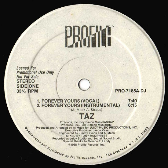 Taz - Forever Yours | Profile Records (PRO-7185-DJ)