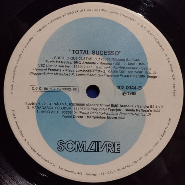 Various - Total Sucesso | Som Livre (402.0044) - 3