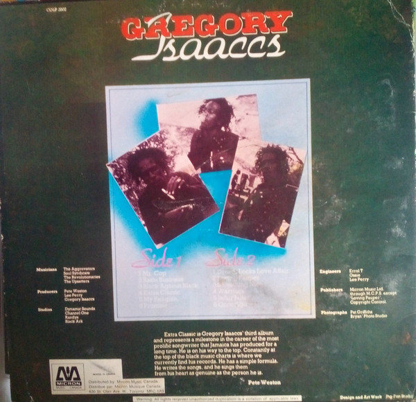 Gregory Isaacs - Extra Classic | Micron Music Canada (COLP 2002) - 2 Gregory Isaacs - Extra Classic | Micron Music Canada (COLP 2002) - 2
