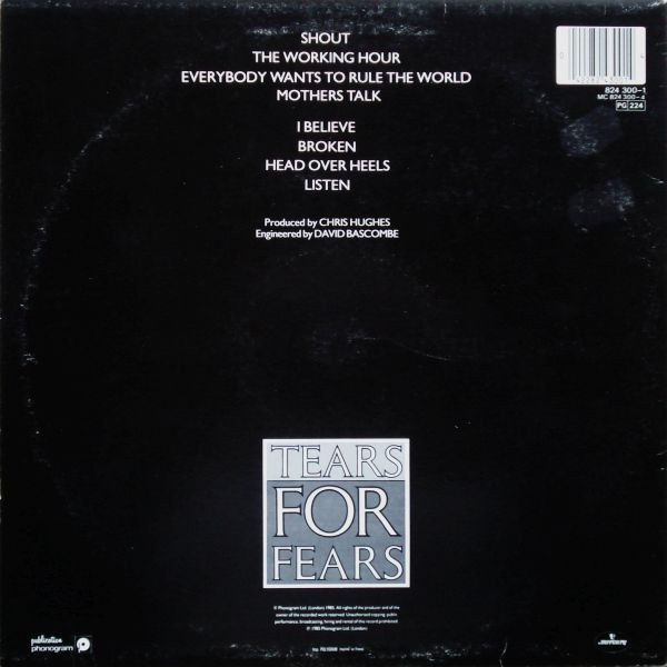 Tears For Fears - Songs From The Big Chair | Mercury (824 300-1) - 2