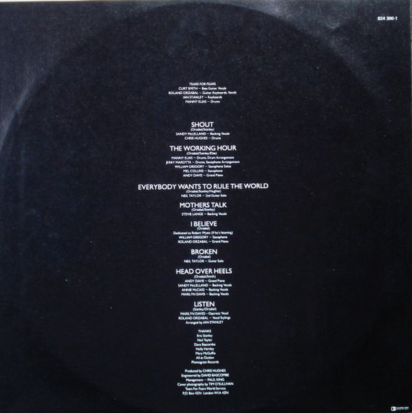 Tears For Fears - Songs From The Big Chair | Mercury (824 300-1) - 4